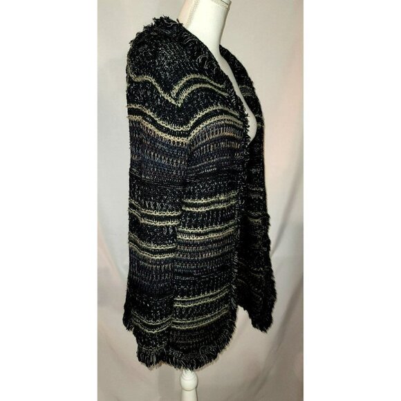 FYLO London - Fringed hoodie cardigan Size M - Picture 2 of 9